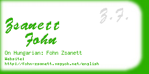 zsanett fohn business card